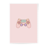 Pastel Controller Photographic Print, Gaming Decor, Gamer Gift, Cute Pink Art, Video Game Art Print, PlayStation Controller Print - Tawshia
