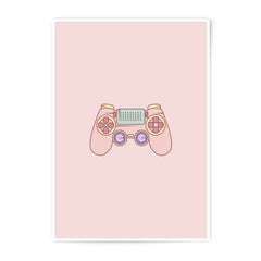 Pastel Controller Photographic Print, Gaming Decor, Gamer Gift, Cute Pink Art, Video Game Art Print, PlayStation Controller Print - Tawshia