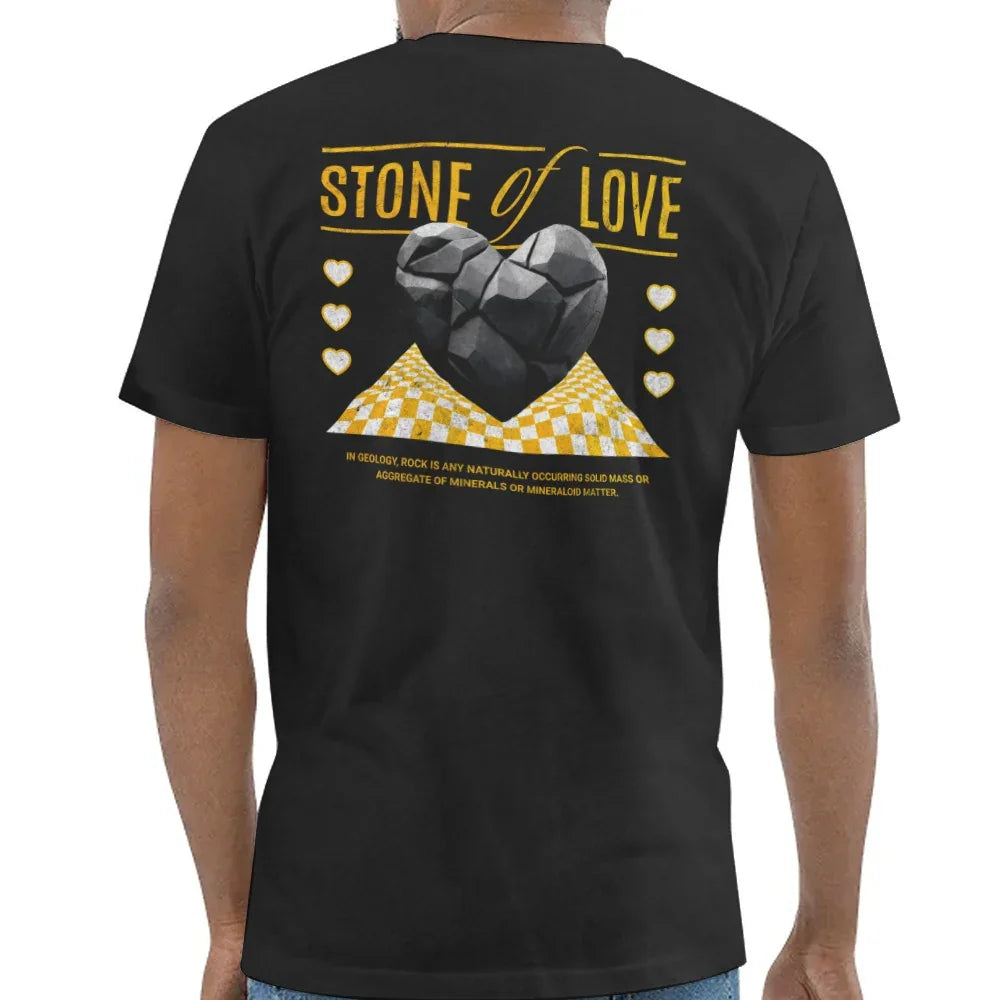 Stone of Love Heart and Text Graphic T-Shirt product