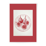 Fig Photographic Print, Red Fruit Art, Kitchen Wall Decor, Botanical Print, Modern Still Life, Fine Art Print, Home Decor Art, Food Art - Tawshia