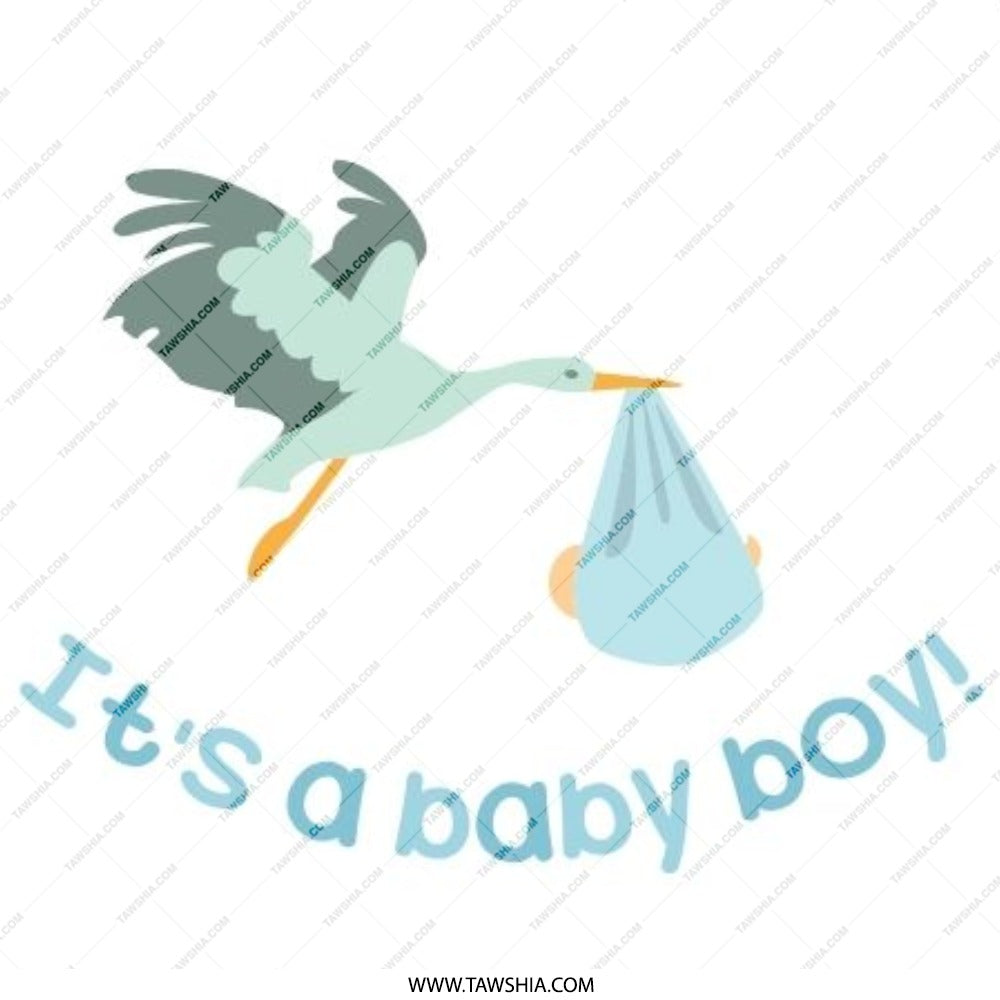 Its a Baby Boy Pinback Button, Stork Pin, New Baby Gift, Baby Shower Favors, Cute Pinback Button, Newborn Present, Party Favors - Tawshia