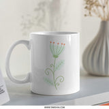 Floral Mug, Dandelion Mug, Botanical Mug, Flower Mug, Cute Mug, Coffee Mug, Tea Cup, Nature Mug, Plant Lover Gift, Unique Mug, Gift for Her - Tawshia