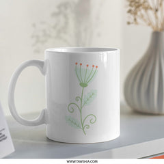 Floral Mug, Dandelion Mug, Botanical Mug, Flower Mug, Cute Mug, Coffee Mug, Tea Cup, Nature Mug, Plant Lover Gift, Unique Mug, Gift for Her - Tawshia