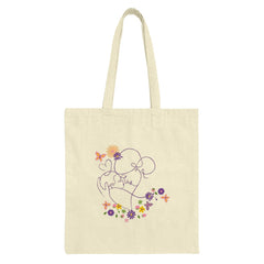 Mother and Child Tote Bag, Floral Butterfly Art, Minimalist Line Drawing, Elegant Everyday Tote, Gift for Mom, Stylish Shopping Bag - Tawshia