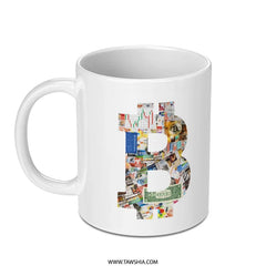 Bitcoin Collage Print White Ceramic Coffee Mug product
