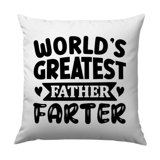World's Greatest Farter Pillow, Funny Dad Pillow, Fathers Day Gift, Novelty Dad Gift, Gag Gift Pillow, Birthday Gift Idea for Dad - Tawshia