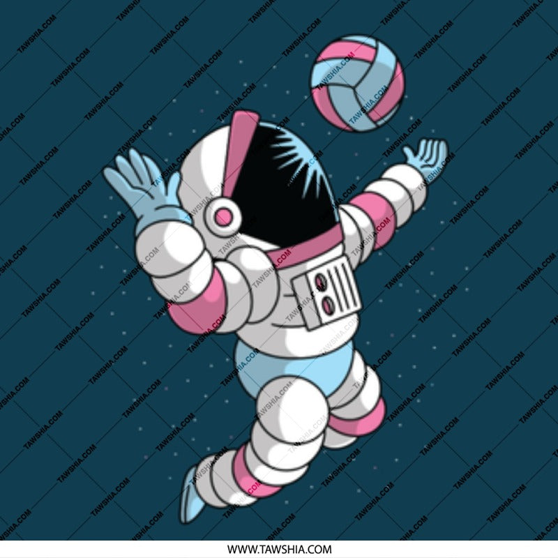 Astronaut Playing Volleyball Graphic design product