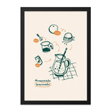 Homemade Lemonade Wall Art, Kitchen Print, Recipe Illustration, Beverage Poster, Drink Art, Summer Decor, Fun Wall Decor, Orange Soda Sugar - Tawshia