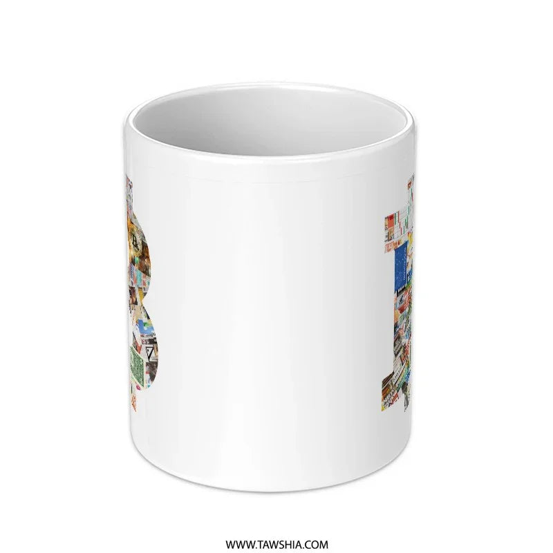 Colorful Collage Design Accent on White Mug product