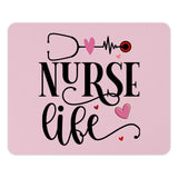 Nurse Life Mouse Pad, Medical Mousepad, Cute Doctor Mouse Pad, Gift for Nurse, Heartbeat Stethoscope Mousepad, Valentines Day Gift - Tawshia