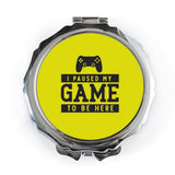 Gaming Pocket Mirror, I Paused My Game, Gamer Gift, Funny Mirror, Compact Mirror, Gamer Accessories, Video Game Lover, Novelty Mirror - Tawshia