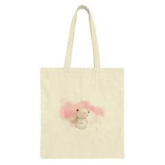 Bunny Rabbit Tote Bag, Cute Animal Art Bag, Watercolor Style Bag, Adorable Bunny, Gift Idea Bag, Stylish Tote, Everyday Bag, Pastel Colors - Tawshia