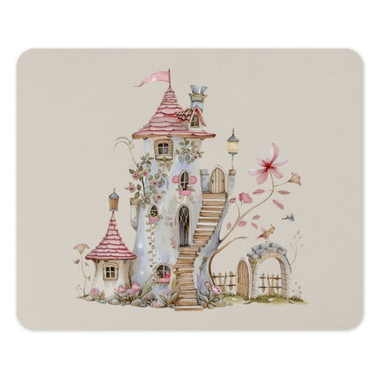 Fairy Tale Castle Mouse Pad, Cottagecore Desk Decor, Whimsical Computer Accessory, Cute Office Gift, Fantasy Architecture Mousepad - Tawshia