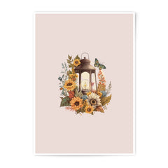 Sunflower Lantern Photographic Prints, Butterfly Art Prints, Floral Wall Decor, Rustic Prints, Home Decor Prints, Nature Photography Prints - Tawshia