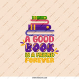 Good Book Pocket Mirror, Friend Forever Compact Mirror, Book Lover Gift, Literary Present, Reader Pocket Mirror, Gift for Bookworm - Tawshia