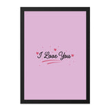 I Love You Wall Art, Romantic Gift, Anniversary Decor, Love Quote Print, Valentines Day Wall Decor, Home Decor, I Love You Sign - Tawshia