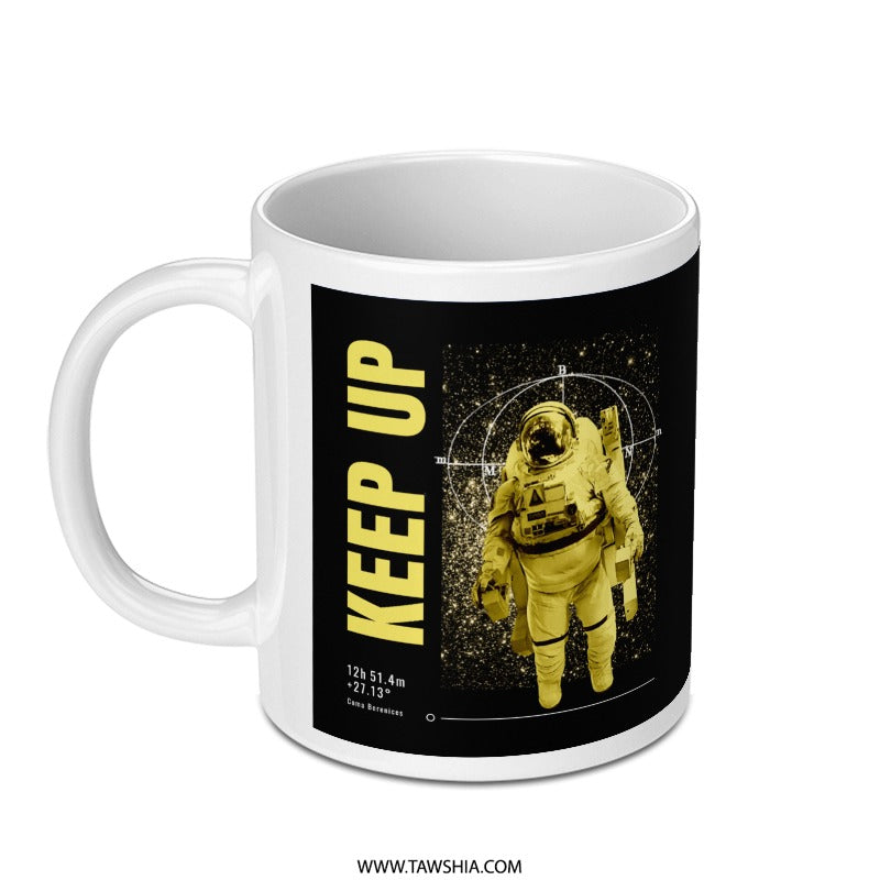 Keep Up Astronaut Design Coffee Mug product