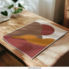 Abstract Landscape Photographic Print, Modern Art Print, Geometric Art Print, Earth Tones Art, Minimalist Art Print, Wall Decor Art - Tawshia