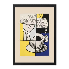 Lichtenstein Inspired Wall Art, Pop Art Print, Coffee Art Decor, Comic Art Print, Modern Art Wall Decor, Living Room Art, Office Decor - Tawshia