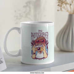 I'm a Photographer Quote White Ceramic Round Coffee Mug product