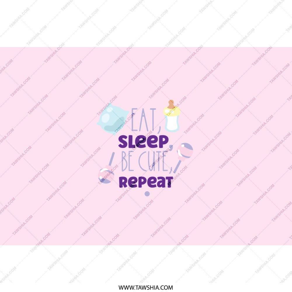 Eat Sleep Be Cute Repeat Tumbler, Baby Shower Gift, New Mom Gift, Infant Tumbler, Newborn Gift, Cute Tumbler, Tumblers for Kids - Tawshia