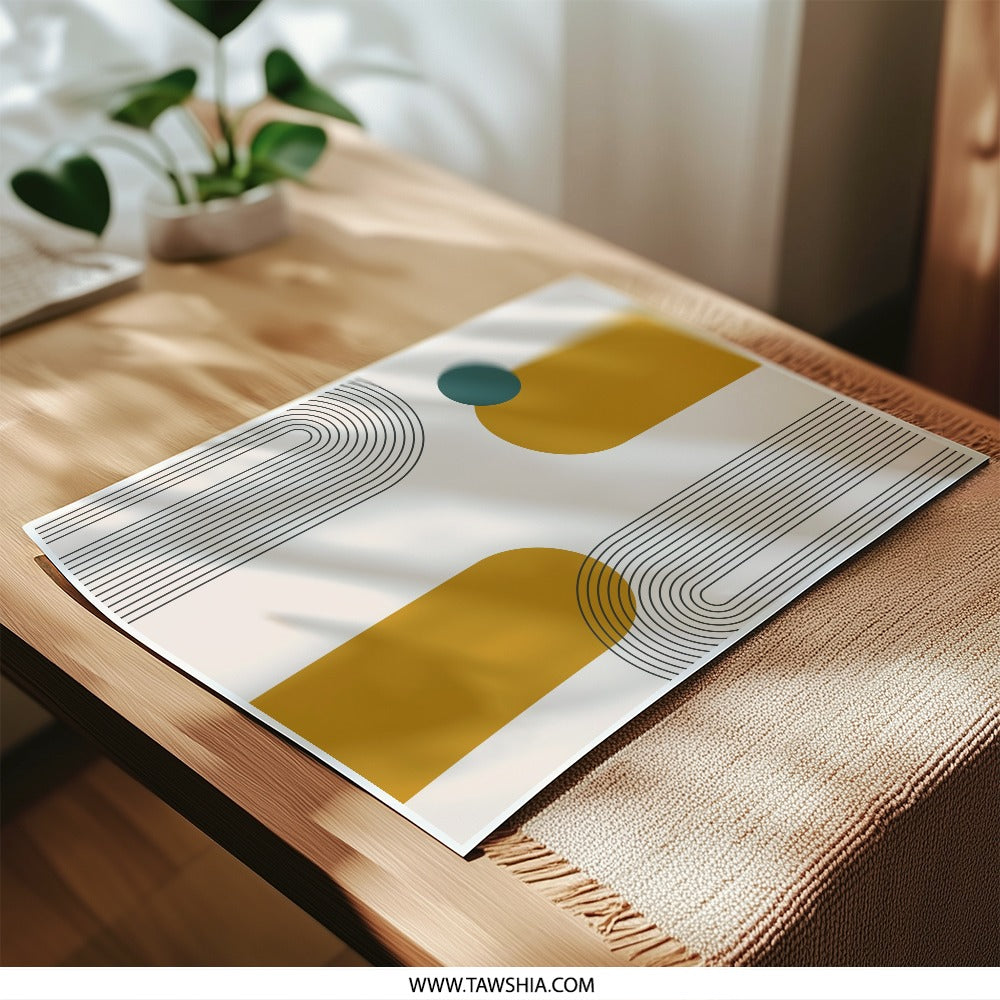 Modern Abstract Art Photographic Print, Minimalist Wall Art, Geometric Print, Scandinavian Decor, Arch and Circle Art, Home Decor - Tawshia