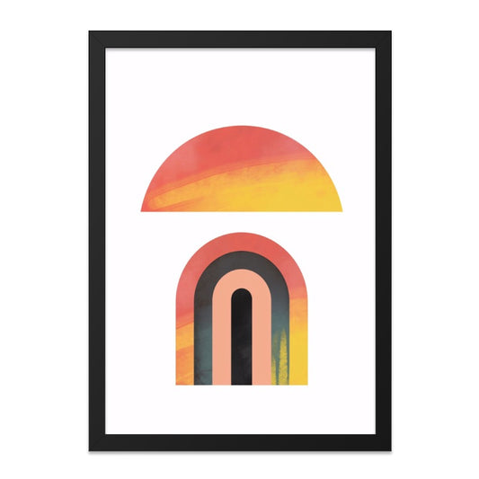 Abstract Arch Wall Art, Modern Geometric Print, Colorful Home Decor, Minimalist Art, Contemporary Wall Decor, Semi Circle Art Print - Tawshia