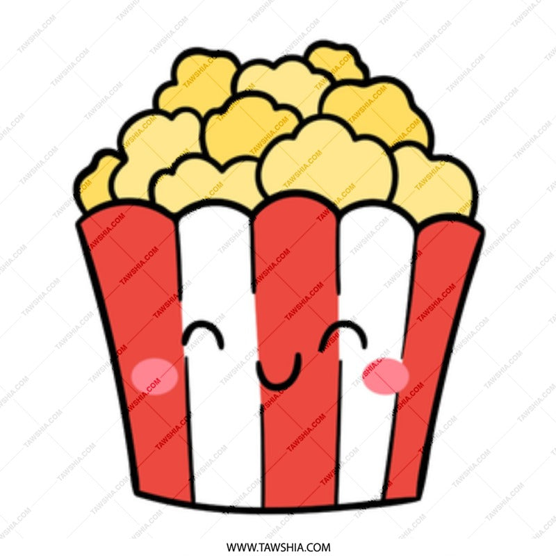 Cute Popcorn Mug, Movie Night Mug, Kawaii Mug, Food Lover Gift, Fun Mug, Gift for Her, Gift for Him, Snack Mug, Cozy Mug, Kitchen Decor - Tawshia