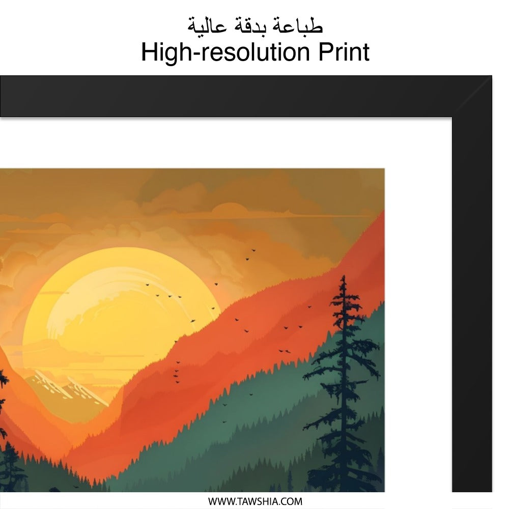Great Bear Rainforest Wall Art, Nature Scene, Wildlife Art, Sunset Landscape, Animal Print, Forest Art, Adventure Decor, Wilderness Poster - Tawshia