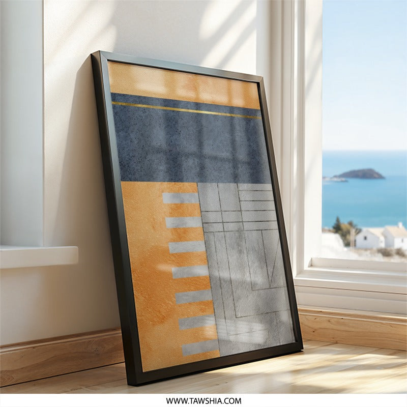 Geometric Wall Art, Abstract Art Print, Modern Wall Decor, Contemporary Art, Home Decor, Minimalist Art, Framed Wall Art, Interior Design - Tawshia