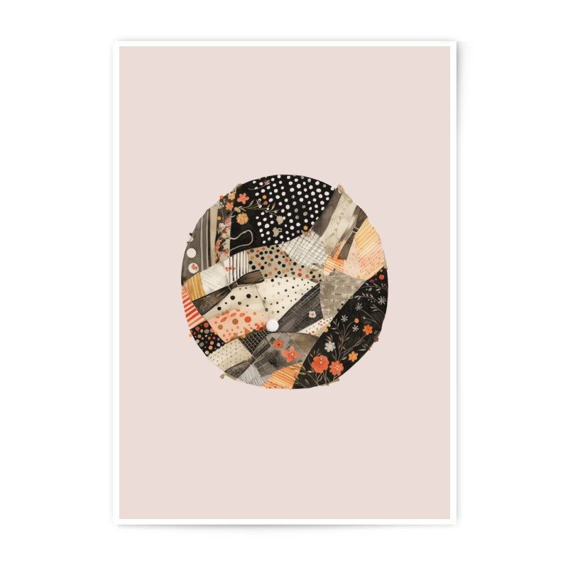 Abstract Circle Photographic Print, Modern Art Print, Quilt Pattern Print, Home Decor, Wall Art, Art Prints, Circle Art - Tawshia