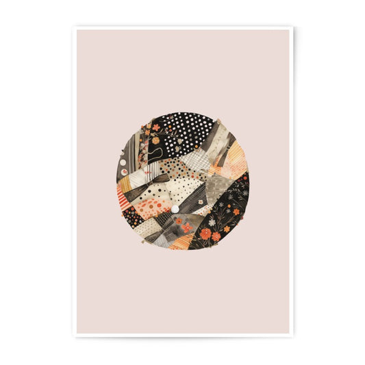 Abstract Circle Photographic Print, Modern Art Print, Quilt Pattern Print, Home Decor, Wall Art, Art Prints, Circle Art - Tawshia