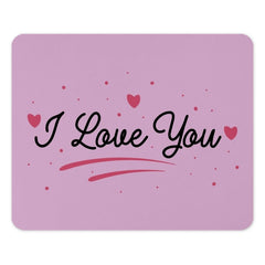 I Love You Mouse Pad, Valentine's Day Gift, Pink Mousepad, Cute Office Decor, Heart Mouse Mat, Unique Gift, Mousepad For Her, Desk Accessory - Tawshia