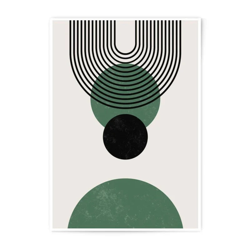 Modern Abstract Art Print, Geometric Photographic Print, Minimalist Wall Decor, Home Decor, Contemporary Art, Circle Arches Print - Tawshia
