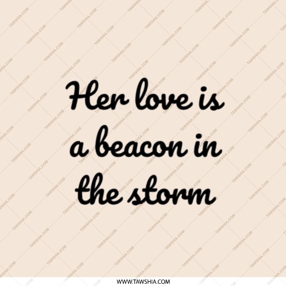 Her Love Beacon Pocket Mirror, Inspirational Quote Mirror, Handbag Mirror, Unique Gift for Her, Pocket Sized Mirror, Compact Mirror - Tawshia