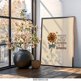 Sunflower Wall Art, Sunshine Decor, Inspirational Art, Leopard Print Sunflower, Positive Quote Print, Home Decor - Tawshia