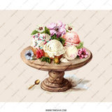 Ice Cream Bouquet Mouse Pad, Floral Dessert Mousepad, Food Art Desk Decor, Cute Desk Accessory, Office Gift Idea - Tawshia