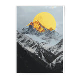 Mountain Peak Photographic Print, Sunrise Art Print, Snowy Mountain Landscape, Nature Photography, Wall Art Decor, Home Decor - Tawshia