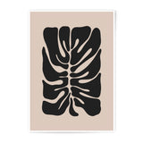 Monstera Leaf Photographic Print, Botanical Art Print, Black and Beige Minimalist Wall Art, Tropical Leaf Print, Home Decor, Nature Art - Tawshia