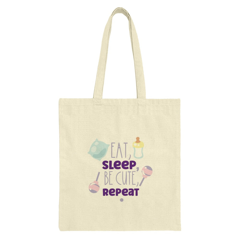 Eat Sleep Be Cute Repeat Tote Bag, Newborn Gift, Baby Shower, New Mom Gift, Everyday Bag, Cute Tote, Reusable Shopping Bag, Funny Tote - Tawshia
