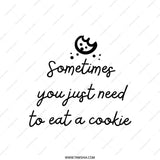 Sometimes You Need a Cookie Pillow, Foodie Throw Pillow, Kitchen Decor Pillow, Funny Quote Pillow, Gift for Cookie Lover, Baking Pillow - Tawshia