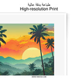 Papua New Guinea Rainforest Photographic Print, Jungle Landscape Art, Tropical Sunset Wall Decor, Exotic Travel Poster, Nature Photography - Tawshia