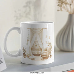 Nursery Decor Mug, Baby Room Art Mug, Cozy Baby Mug, Neutral Nursery Mug, Baby Shower Gift, New Parent Mug - Tawshia