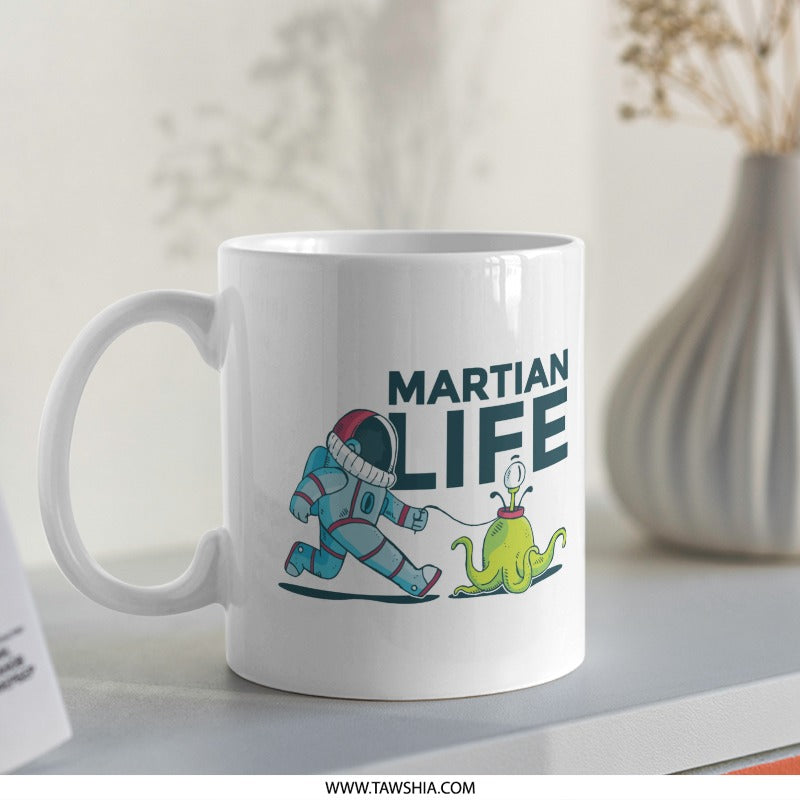 Martian Life Astronaut and Alien Design Mug product type