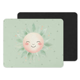 Adorable Smiling Sun Design on Green Mouse Pad product type