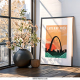 Gateway Arch Wall Art, St Louis Print, National Park Art, Travel Poster, Home Decor, Unique Wall Decor, Minimalist Art - Tawshia