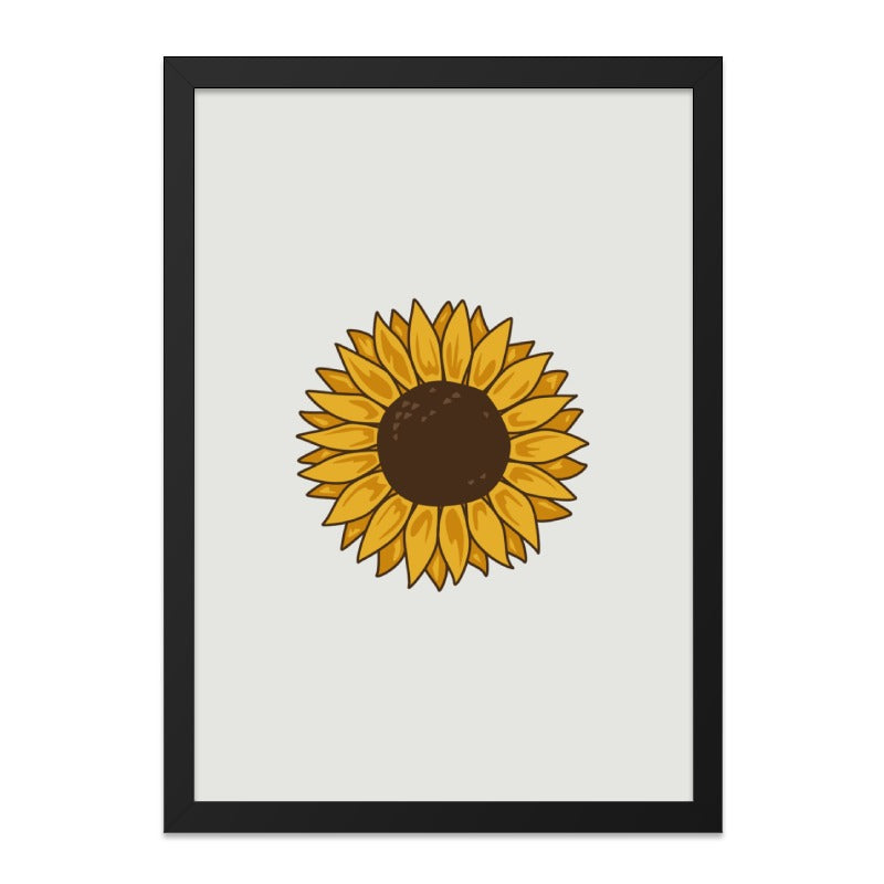 Sunflower Wall Art, Floral Print, Modern Art, Botanical Decor, Minimalist Home Decor, Farmhouse Wall Decor, Flower Art, Sunflower Painting - Tawshia