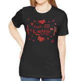Cup of Love Graphic Heart Design T Shirt product