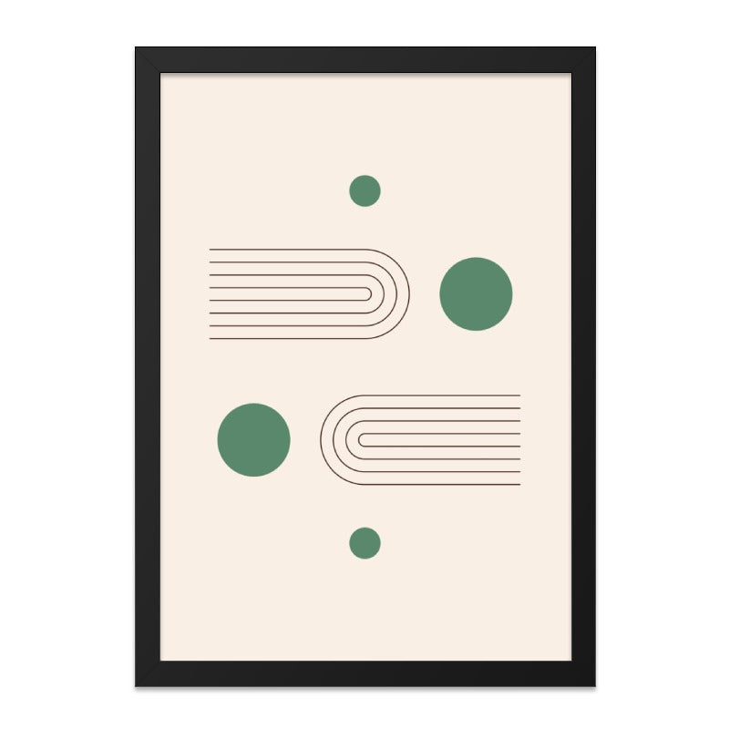 Modern Abstract Wall Art, Minimalist Print, Geometric Art, Sage Green Decor, Arches and Circles, Contemporary Wall Decor - Tawshia
