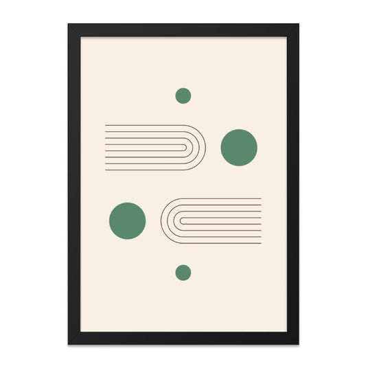 Modern Abstract Wall Art, Minimalist Print, Geometric Art, Sage Green Decor, Arches and Circles, Contemporary Wall Decor - Tawshia